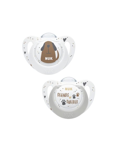 Nuk Star Soother Cats and Dogs Silicone 6 to 18 months x2