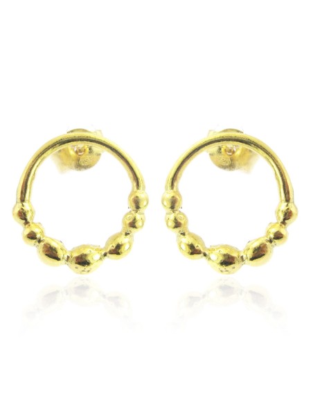 MRio Margot Pendientes de plata chapados en oro Esferas de pendientes