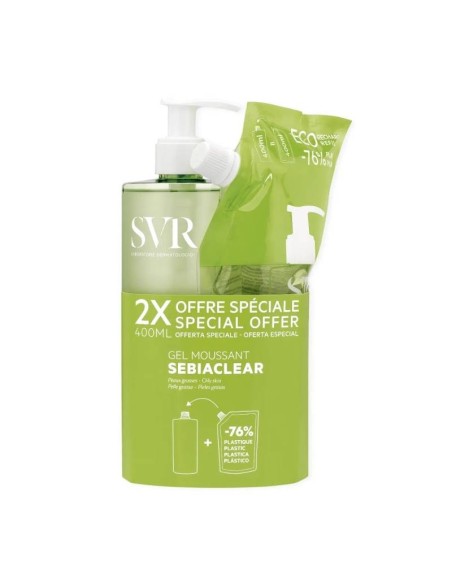 SVR Pack Sebiaclear Gel Moussant and Refill