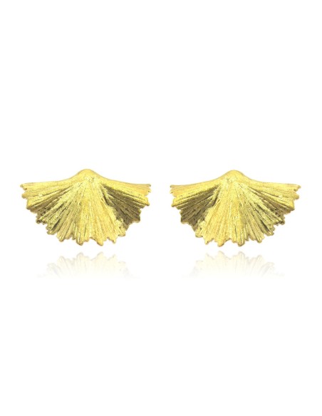 MRIO Pendientes Hoja Inca Plata Dorada