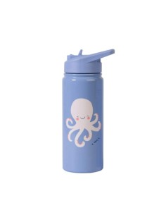 Saro Thermos Bottle with Straw Blue 500ml