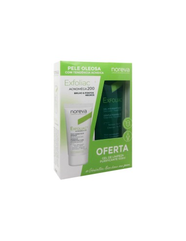 Noreva Pack Exfoliac Acnoméga 200 30ml + Gel Limpiador Purificante 100ml