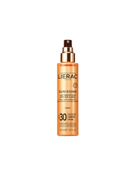 Protector antienvejecimiento de Lierac Sunissime Leche Global SPF30 Body 150ml