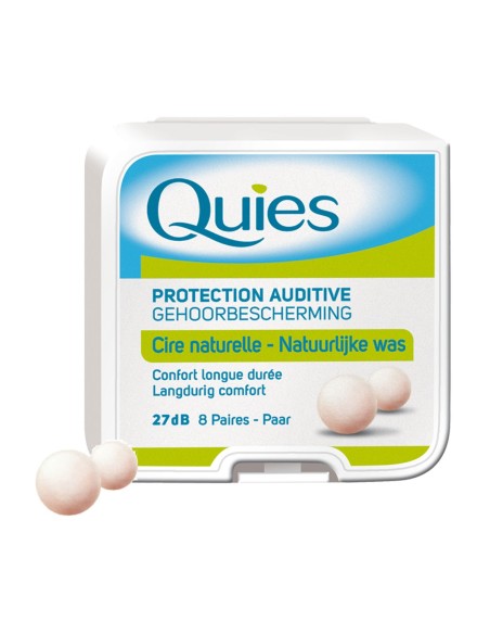 Quies Tampones Oídos de Cera Natural 8 Pares