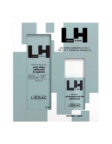 Lierac Homme Pack Fluido Antiedad Global 50ml y Desodorante 50ml