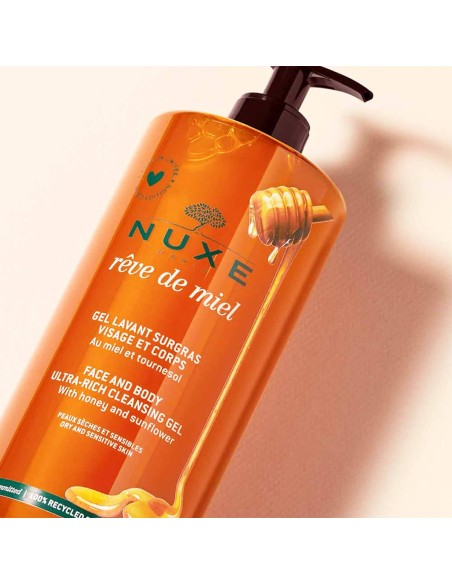Nuxe Rêve de Miel Gel limpiador nutritivo para el rostro y el cuerpo 750ml