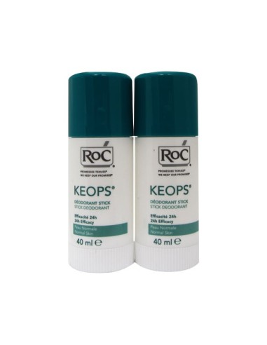 Roc Keops Desodorante Stick Transpiración Suave 2x40ml