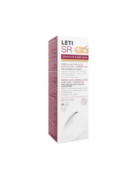 Leti SR Crema Anti-Rojeces con Color 40ml y Corrector 2g