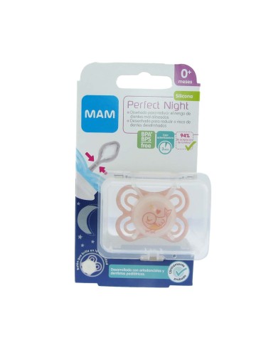 Mam Chacifier Perfect Night Silicone + 0m Pink 1un