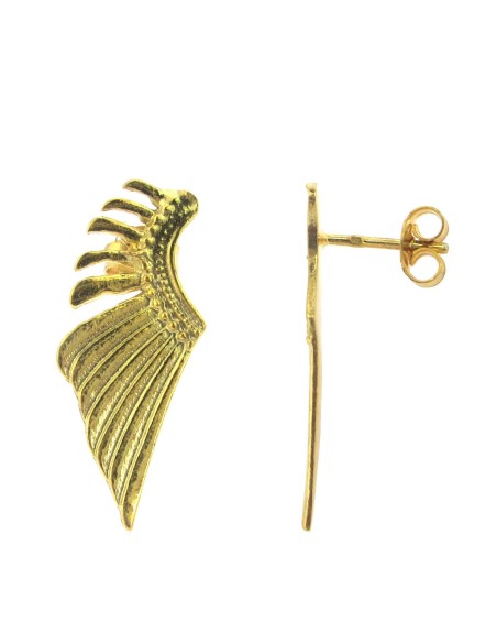MRIO Pendientes Ala Inca Plata Dorada