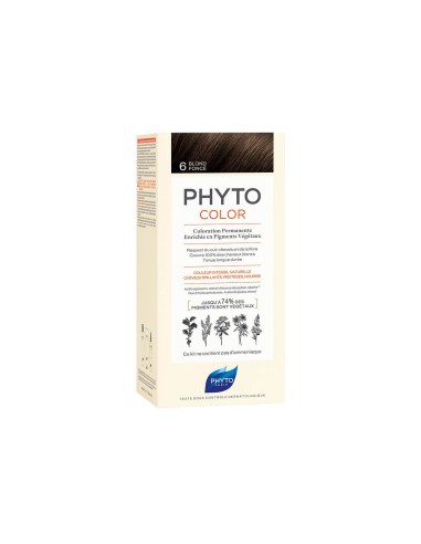 Phyto Color Colorante Permanente con Pigmentos Vegetales 6 Rubio Oscuro