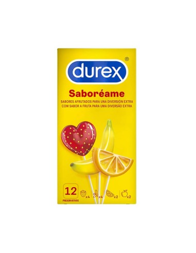 Durex Saborea Sabor a Frutas Preservativos X12