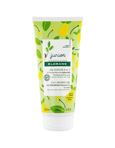 Klorane Petit Junior Gel Ducha Cuerpo y Pelo Pera 200ml