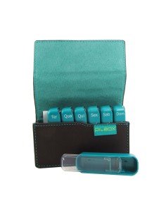 Pilbox Mini Dispensador de Comprimidos 7 Módulos Mini + Bolsa.