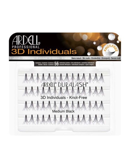 Ardell 3D Individuales Sin Nudos en Negro Mediano
