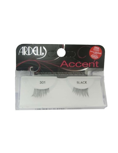 Ardell Accent 301 Negro - Adhesivo incluido