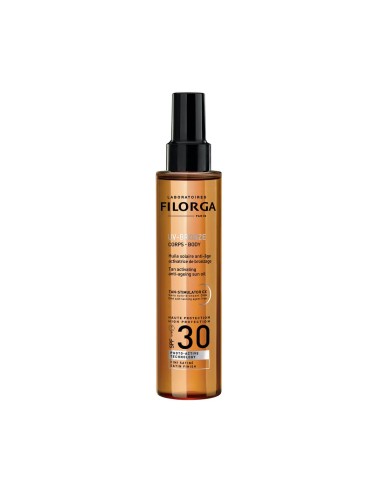 Filtración UV-Bronce Aceite Anti-edad SPF30 Intensificador de Bronceado 150ml