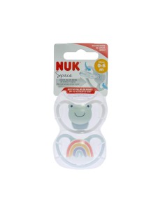 NUK Space Chupete Silicone 0-6M x2