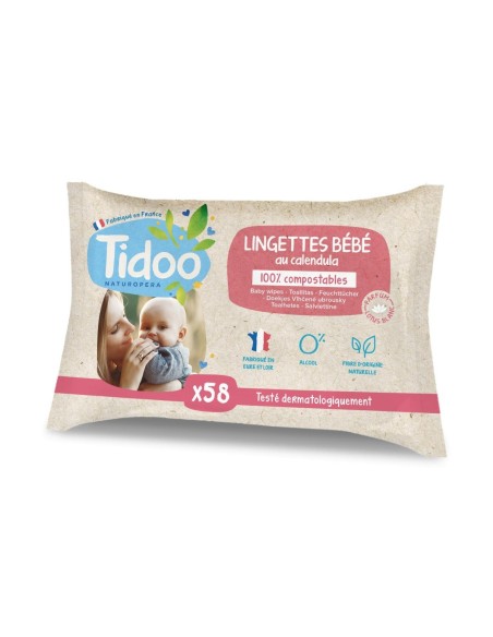 Tidoo Toallitas de Caléndula 58 unidades