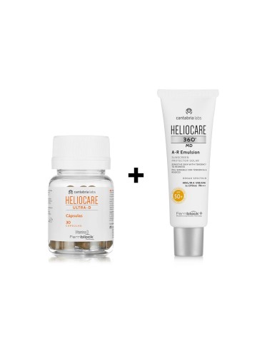 Heliocare 360 Pack AR Emulsión SPF50 50ml y Ultra-D 30 Cápsulas