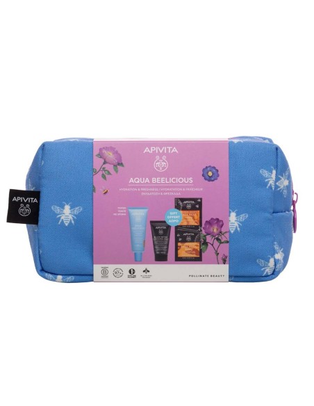 Apivita Aqua Beelicious Health Glow Hydrating Fluid Cream Gift Pouch 40ml