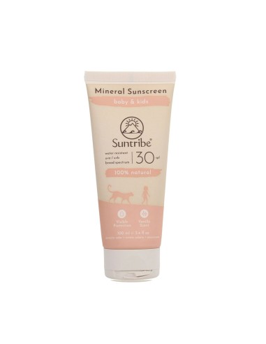 Suntribe Crema Solar Natural Mineral Bebés y Niños SPF30 100ml