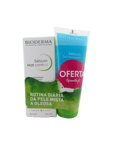 Bioderma Sébium Pack Mat Control Matification Cream 30ml + Sébium Gel Cleaning 100ml