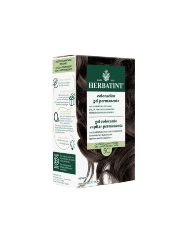 Herbatint Gel Colorante Capilar Permanente 5C Castaño Claro Gris 170ml