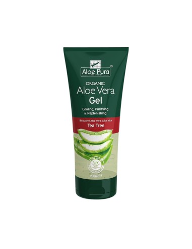 Aloe Pura Gel de Aloe Vera Orgánica con Aceite de Árbol de Té 200ml