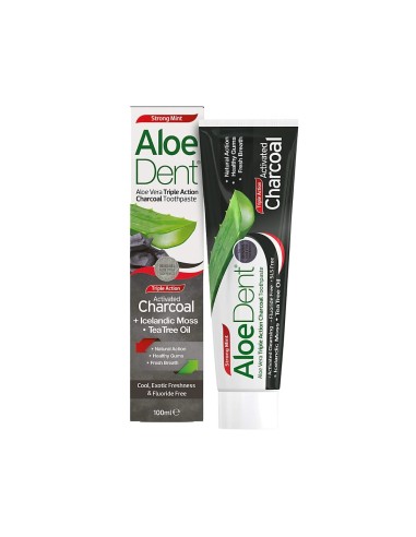 AloeDent Pasta Dentífrica con Aloe Vera y Carbón Activado 100ml