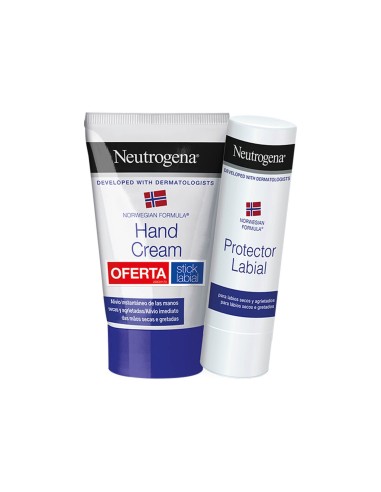 Neutrogena Pack Crema de Manos Concentrada 50ml y Stick Labial 5g