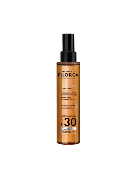 Filtración UV-Bronce Aceite Anti-edad SPF30 Intensificador de Bronceado 150ml