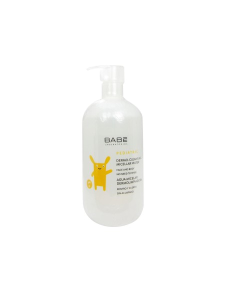 Babe Pediatric Agua Micelar de Dermo-Limpieza Rostro y Cuerpo Sin Aclarado 500 ml