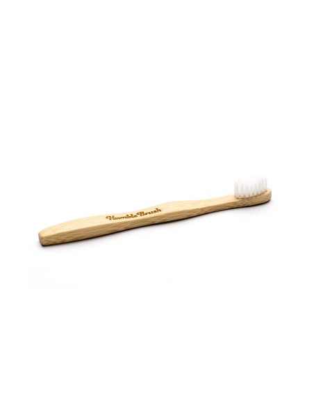 Cepillo de dientes de bambú para niños The Humble Co., blanco ultra suave