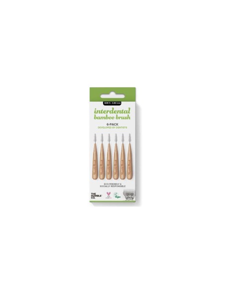 The Humple Co. Tamaño del cepillo interdental 5- 0.80mm verde 6 unidades