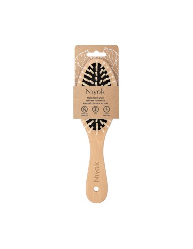Niyok Cepillo de Madera para Cabello 22,5cm