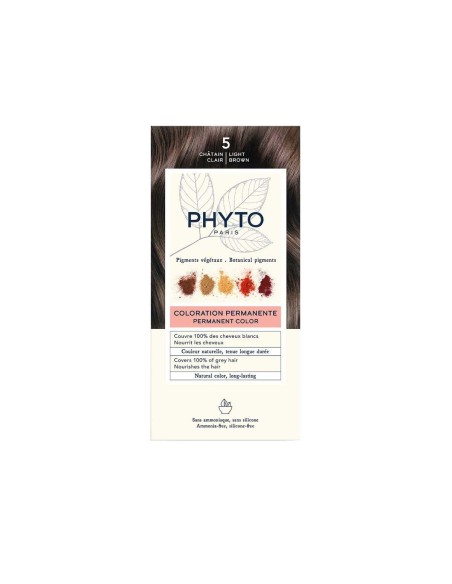 Phyto Color Colorante Permanente con Pigmentos Vegetales 5 Castaño Claro