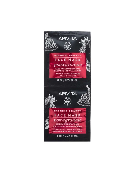 Apivita Express Beauty Face Mask Pomegranate 2x8ml