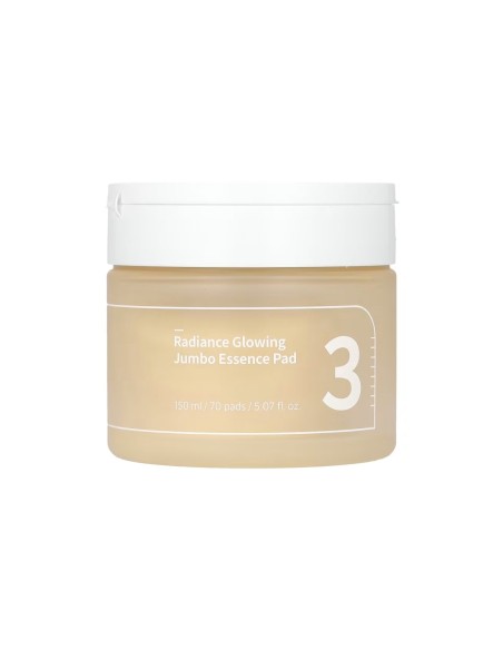 Numbuzin No.3 Radiance Glowing Jumbo Essence Pad 70 unidades