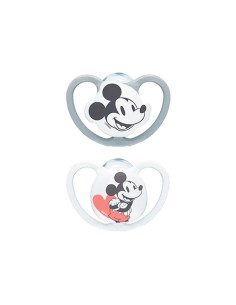 NUK Space Mickey Chupete de silicona Niño 0-6M x2