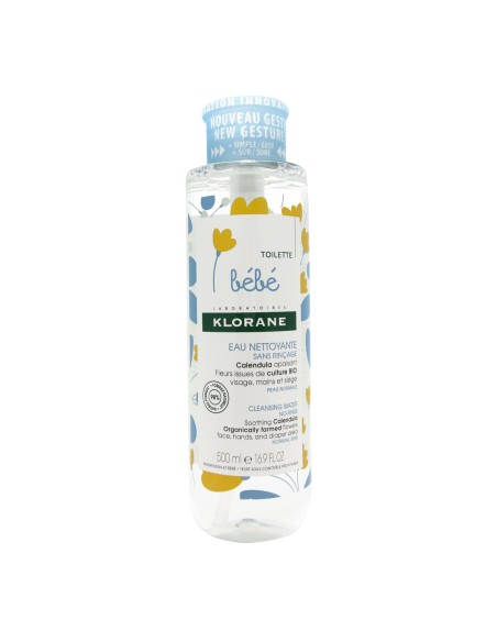 Klorane Bébé Agua de Limpieza Sin enjuagar 500ml
