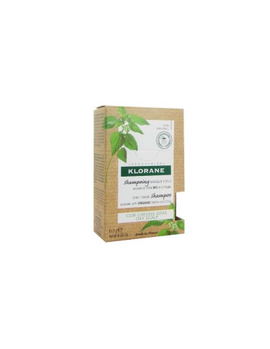 Klorane Champú 2 en 1 Mascarilla con Bio Ortiga y Arcilla 8x3g