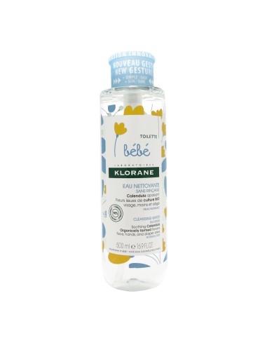 Klorane Bébé Agua de Limpieza Sin enjuagar 500ml