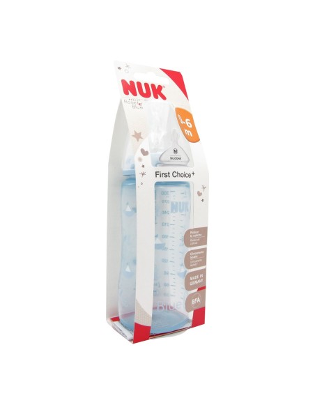 Nuk Biberón Azul 300ml + Tetina Silicona M