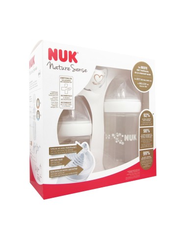 Nuk Kit de Nacimiento Biberón 150ml + Biberón 260ml + Chupete