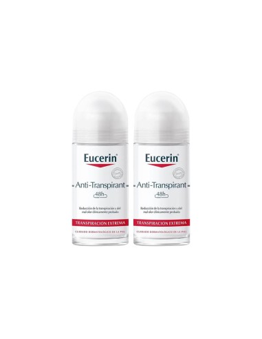 Eucerin Desodorante Antitranspirante 48H Roll-On 50mlx2