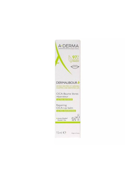 A-Derma Dermalibour + CICA-BALM LIPS REPARAILER 15ML