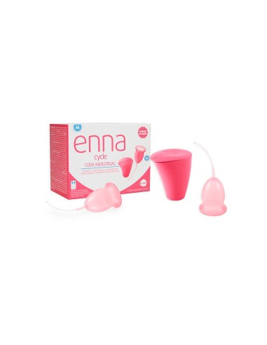Copa Menstrual Enna Cycle Talla M 2 Unidades + Caja Esterilizador