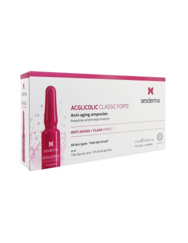 Sesderma Acglicolic Classic Forte Ampollas Antienvejecimento 10x1,5ml