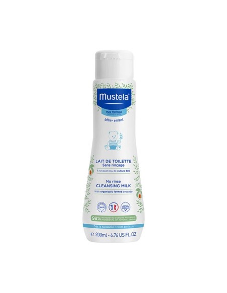 Limpieza de leche Mustela sin enjuague 200ml
